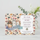 Bois Animaux Baby showers Invitations mignons Mode (Debout devant)