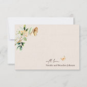 Bois Animaux Boho Baby shower Carte de remerciemen (Dos)