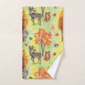 Bois Animaux d'aquarelle (Serviette à main)