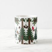 Bois Animaux de Noël Mug classique - Rustique (Centre)
