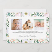 Bois Animaux et Faire-part de naissance Fleur sauv (Dos)