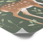 Bois Animaux Forêt Baby shower Affiche de bienvenu (Coin)