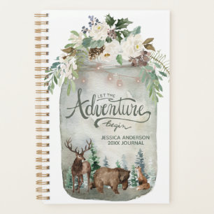 Bois Animaux Mason Jar Pays Floral