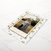 Bois Animaux Noël Carte photo de vacances (Rotation)