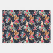 Bois Animaux Papier d'enveloppement de Noël (Devant)