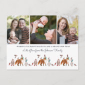 Bois Animaux Photo Fêtes de Noël Carte postale (Devant)