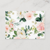 Bois Animaux & Pink Rose Diaper Carte Raffle (Dos)