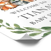 Bois Animaux Végétation Baby shower Affiche de bie (Coin)