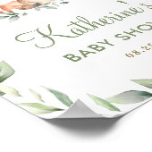 Bois Animaux Végétation Baby shower Affiche de bie (Coin)