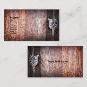 Bois antique, modèle de carte de visite (Devant / Derrière)