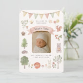 Bois aquarelle | carte bébé (Debout devant)