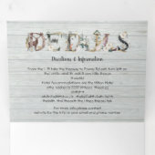 Bois Aquarelle Forêt Mariage Tri-Fold Invita (Intérieur en premier)