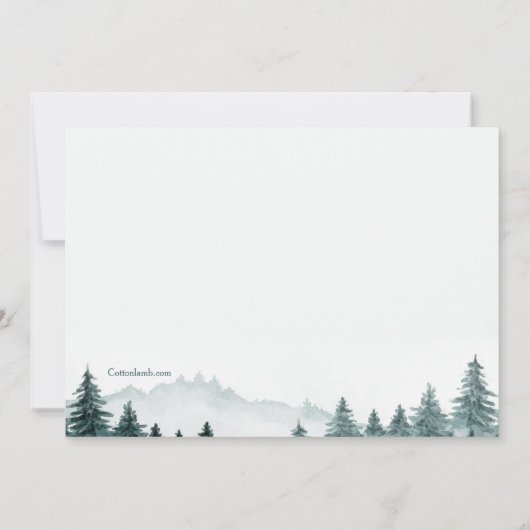 Bois Aquarelle Moving Faire-part (Dos)