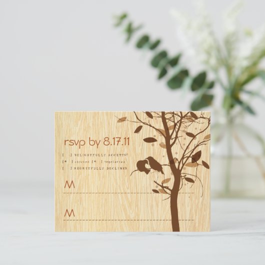 Bois avec Inséparables Brown RSVP (Debout devant)