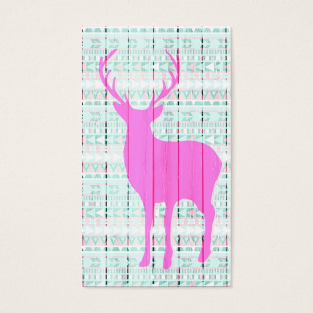 Bois aztèque de cerf rose chaud (Devant)