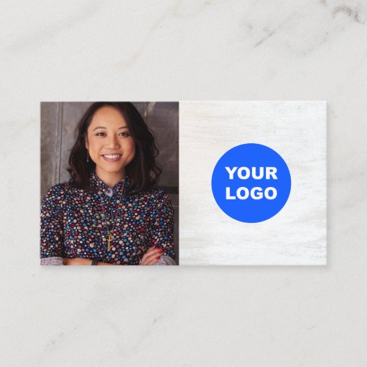 Bois blanc Ajouter un Carte photo de logo (Devant)