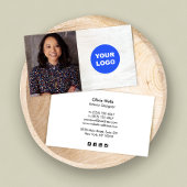 Bois blanc Ajouter un Carte photo de logo