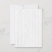 Bois blanc et Merci de Baby shower de fille de tra (Dos)