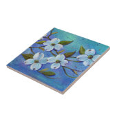 Bois blanc fleurs céramique carreaux de Renee (Côté)