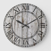 Bois blanc patiné - Horloge personnalisée (Recto)