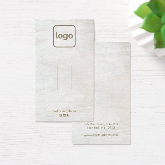 Bois blanc rustique Ajouter un écran de logo (Bureau)