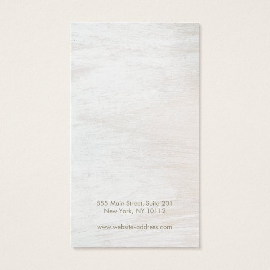 Bois blanc rustique Ajouter un écran de logo (Dos)