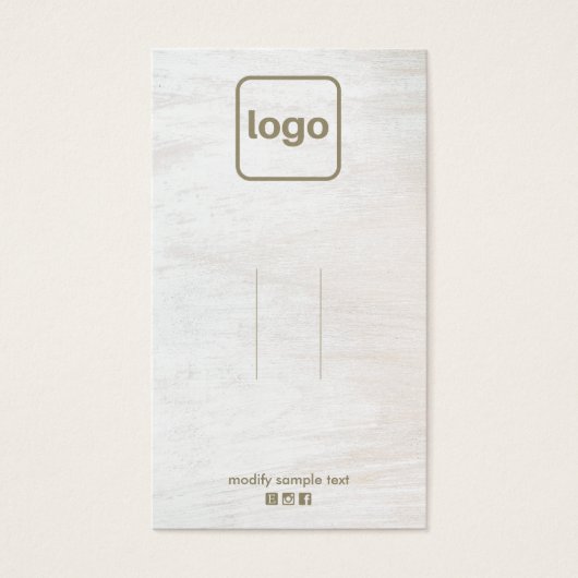 Bois blanc rustique Ajouter un écran de logo (Devant)