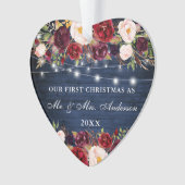 Bois bleu rustique Bourgogne Lumière Florale Noël (devant)