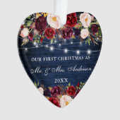 Bois bleu rustique Bourgogne Lumière Florale Noël (devant)