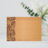 Bois blond et Carte de remerciements en dentelle B (Debout devant)