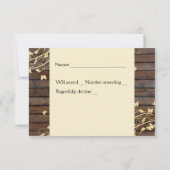Bois Brown foncé rsvp avec enveloppes (Dos)