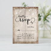 Bois Brown rustique et lumière Mariage RSVP 1 (Debout devant)