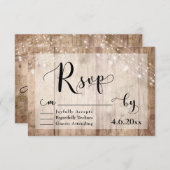Bois Brown rustique et luminaires Mariage RSVP 3 (Devant / Derrière)