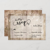 Bois Brown rustique et luminaires Mariage RSVP 3 (Devant / Derrière)
