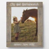 Bois Brown Rustique Léger Plaques Texte Cadre Phot (Devant)