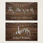 Bois Brown rustique & Lumières blanches, Billets d (Devant & derrière)