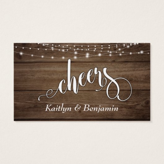 Bois Brown rustique & Lumières blanches, Billets d (Dos)