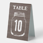 Bois brun rustique mariage numéro de table signes  (Recto)