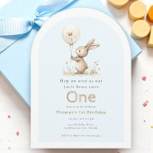 Bois Bunny premier anniversaire Arch Invitation