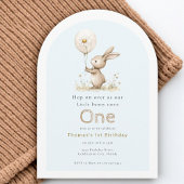 Bois Bunny premier anniversaire Arch Invitation