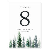 Bois | Carte de numéro de table personnalisée (Par défaut)