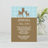 Bois cerf Baby Shower Invitations (Debout devant)