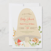 Bois Champignons Baby Shower Invitations (Devant)