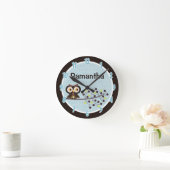 Bois Chouette Chouette Forêt Animaux Horloge Perso (Maison)
