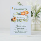 Bois Chute Bleu Baptême Invitations Baptême (Debout devant)