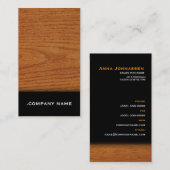 Bois clair - Carte de visite élégant (Devant / Derrière)