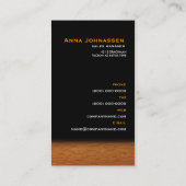 Bois clair - Carte de visite élégant (Dos)