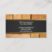 Bois coupé | Carte de visite de compensation en cu (Dos)