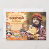 Bois d'automne Anniversaire avec invitation photo (Devant)