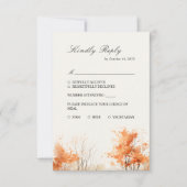 Bois d'automne, Forêt d'automne mariage Carte RSVP (Devant)